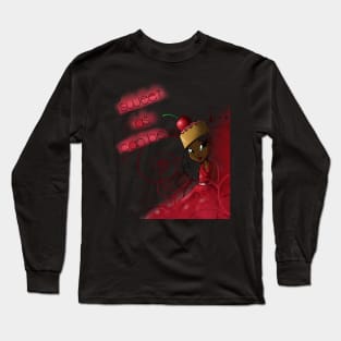 African American Girl with a Cherry Cake Hat Long Sleeve T-Shirt